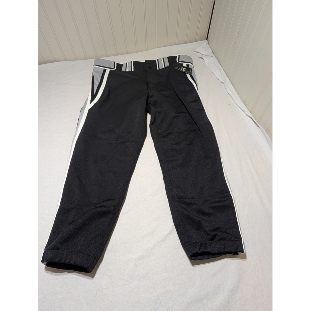 Boombah Mens Baseball Pants Black Grey White Stripe BM-5002W Size 36